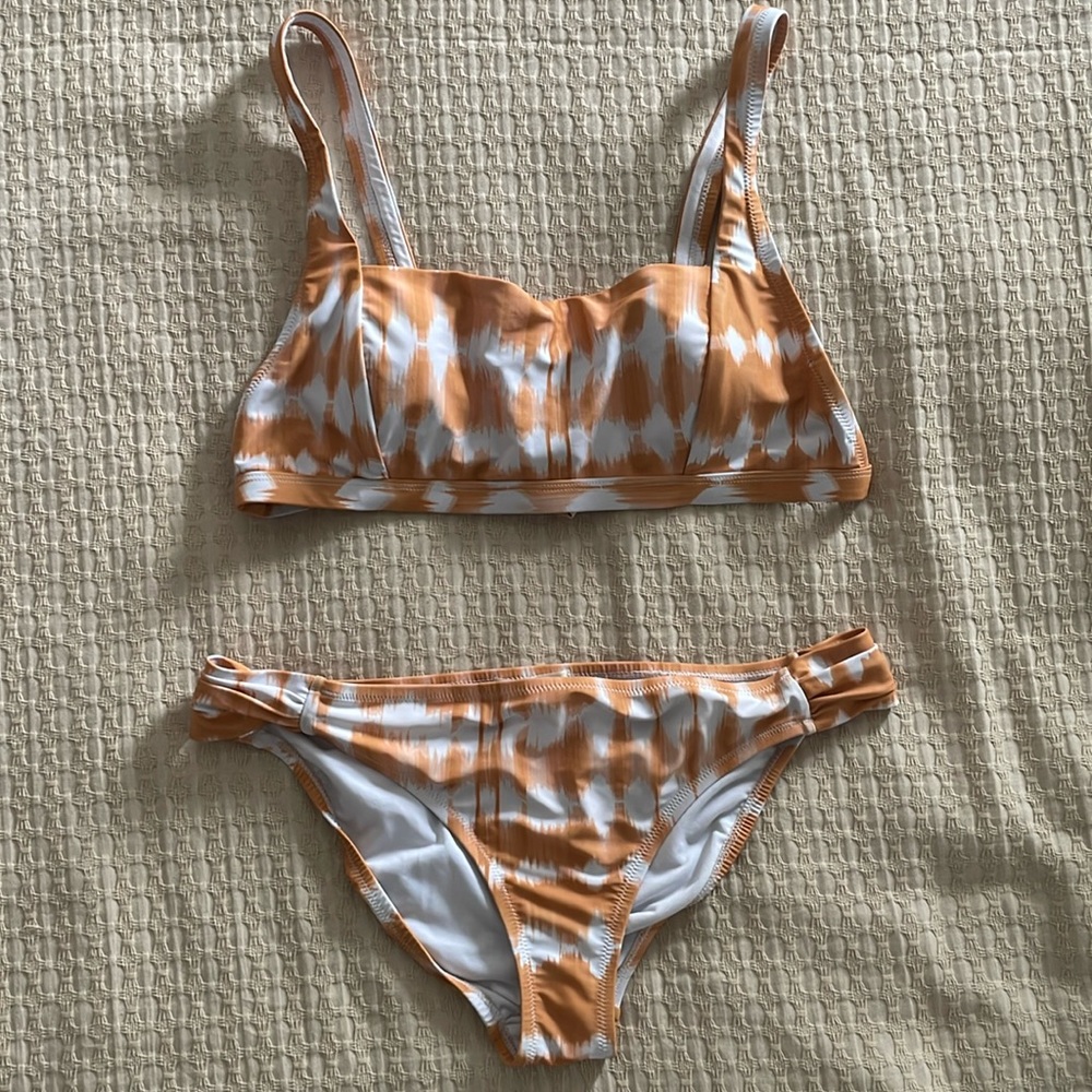 Mustard tie dye bikini large